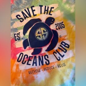 Save the oceans women’s XL tie dye simply southern hoodie